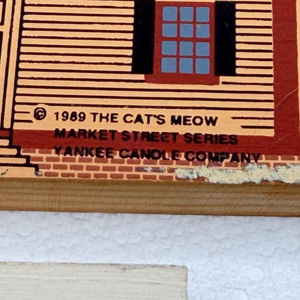 Vintage Cat's Meow Longaberger Yankee Candle Museum Country Shelf Sitter 89-91 - Picture 9 of 9